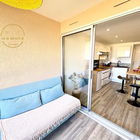 公寓 Le Maeva - T2- Front De Mer- Clim - Parking - Wifi- Sudsejourconciergerie 卡内