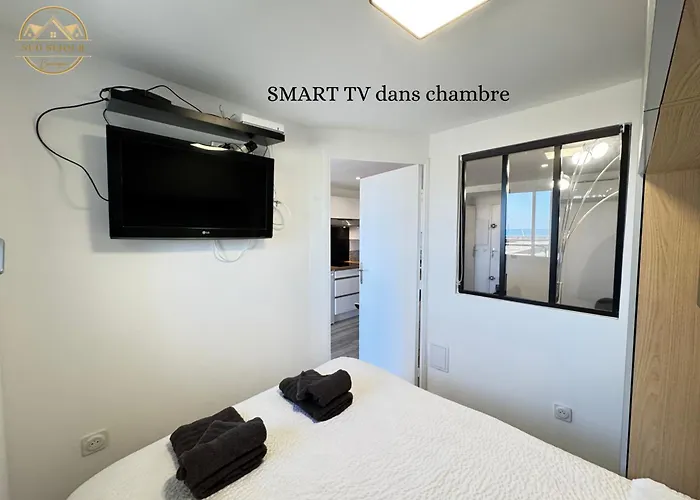 Le Maeva - T2- Front De Mer- Clim - Parking - Wifi- Sudsejourconciergerie Apartmán *